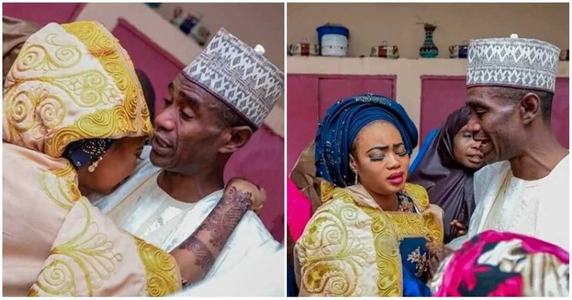 Kalli hotunan yadda wata Amarya da mahaifinta ke bankwana cikin hawaye Kalli hotunan yadda wata Amarya da mahaifinta ke bankwana cikin hawaye