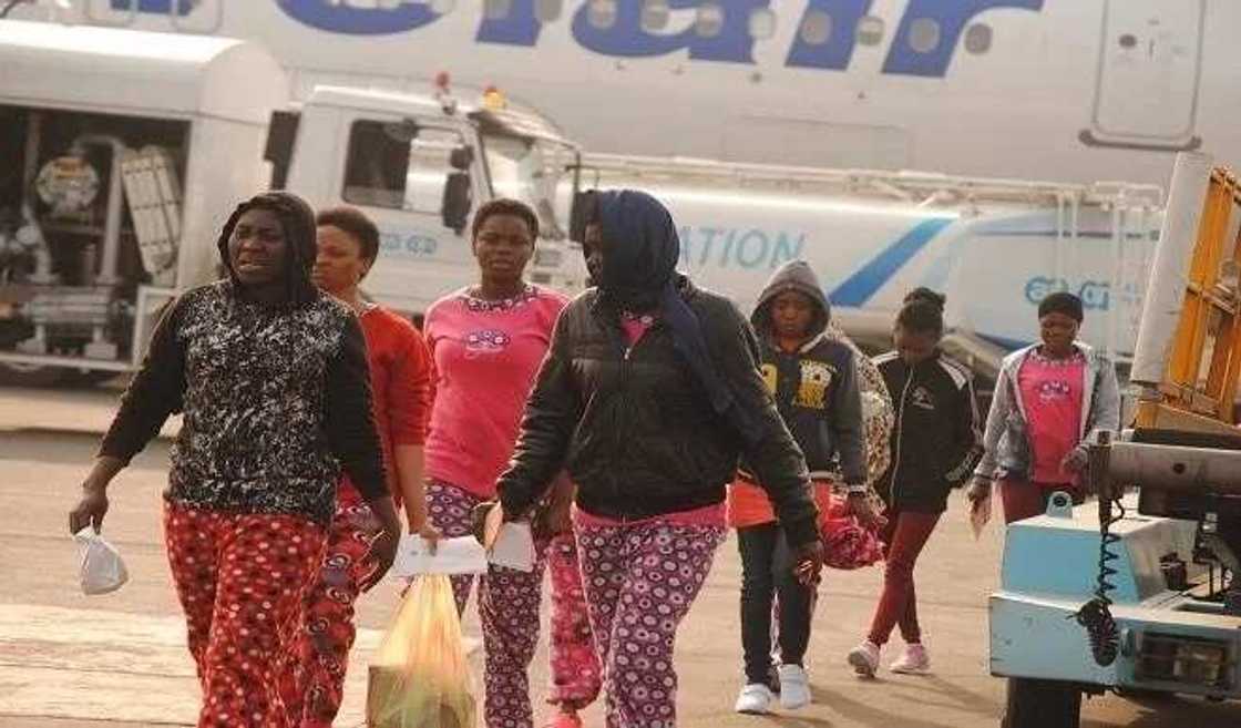 Nigerians deported from Libya arrive Lagos airport