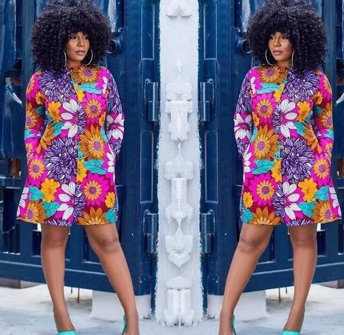 Ankara gown in patchwork style