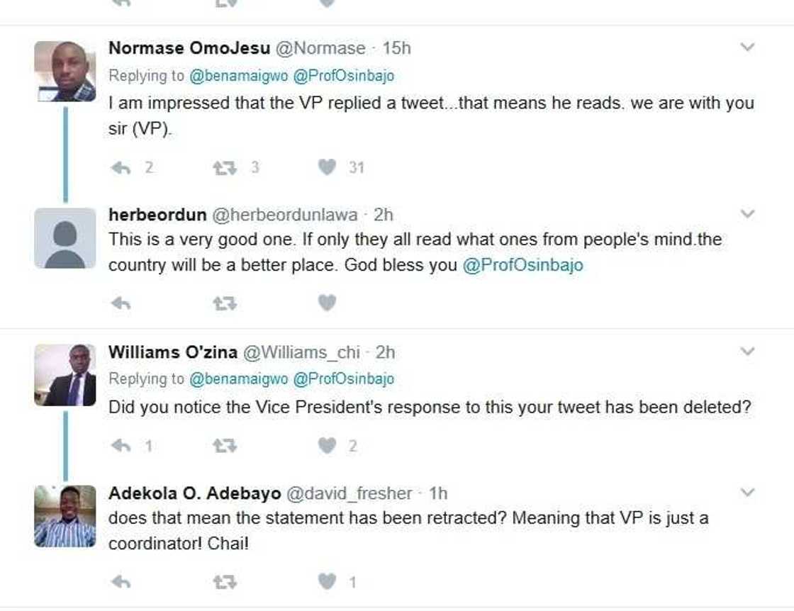 Osinbajo speaks about acting president, coordinating president controversy Osinbajo speaks about acting president, coordinating president controversy