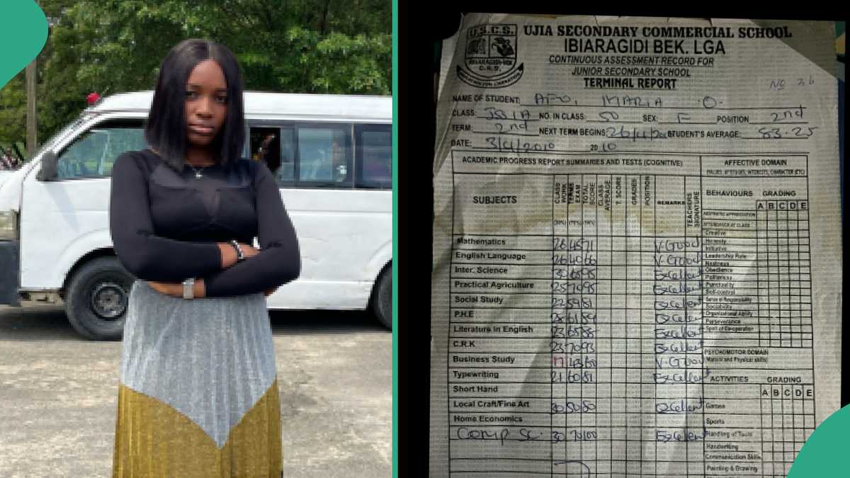 Photo: This lady posted her secondary school result and it went viral