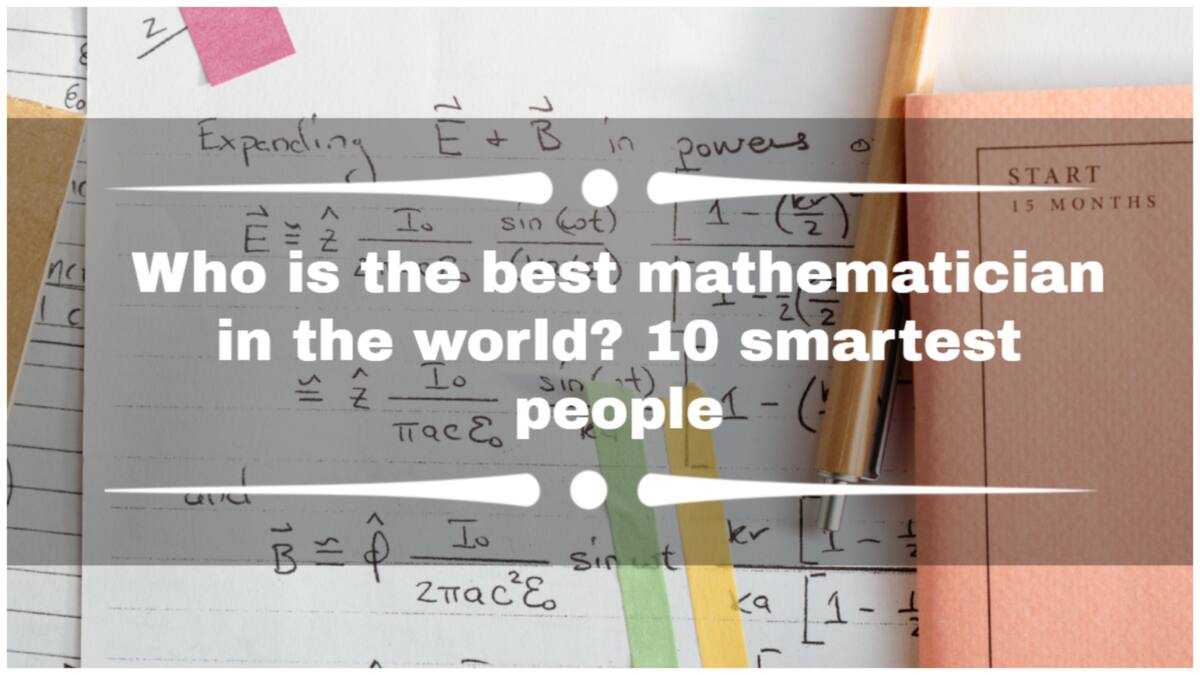 Smart Math Person Who is the best mathematician in the world? 10 smartest people - Legit.ng