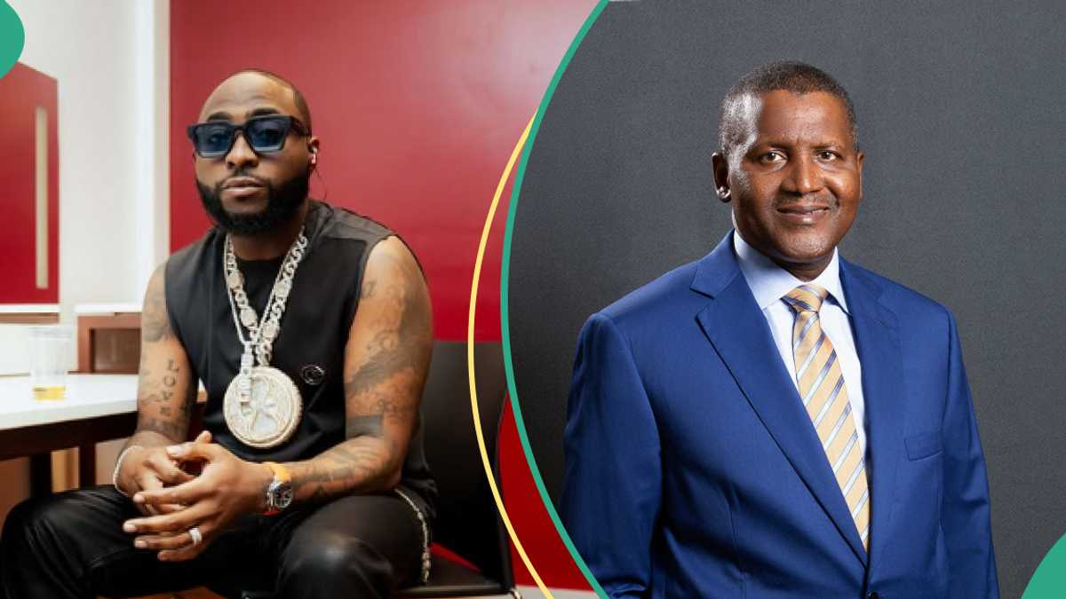 Video of Davido greeting dignitaries at event melts hearts as Dangote and governors stand for him