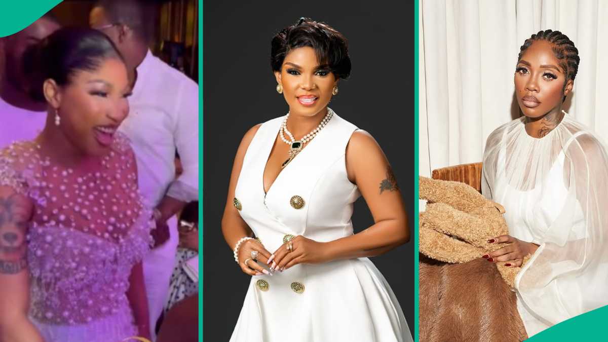Image for article Iyabo Ojos AllWhite Party Videos As Tonto Dikeh, Tiwa Savage, KCee, EMoney, Celebs Storm Event