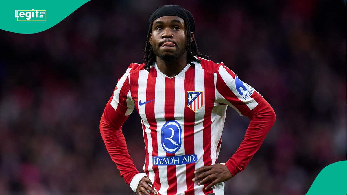 Ademola Lookman reacts after losing his first La Liga home game for Atletico Madrid