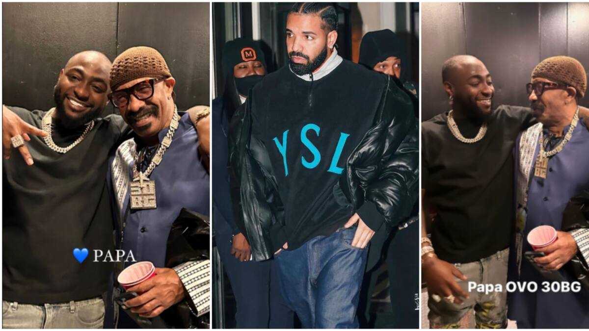 Photos Trend As Rapper Drake’s Dad Takes Photos With Davido, Rocks 30BG ...
