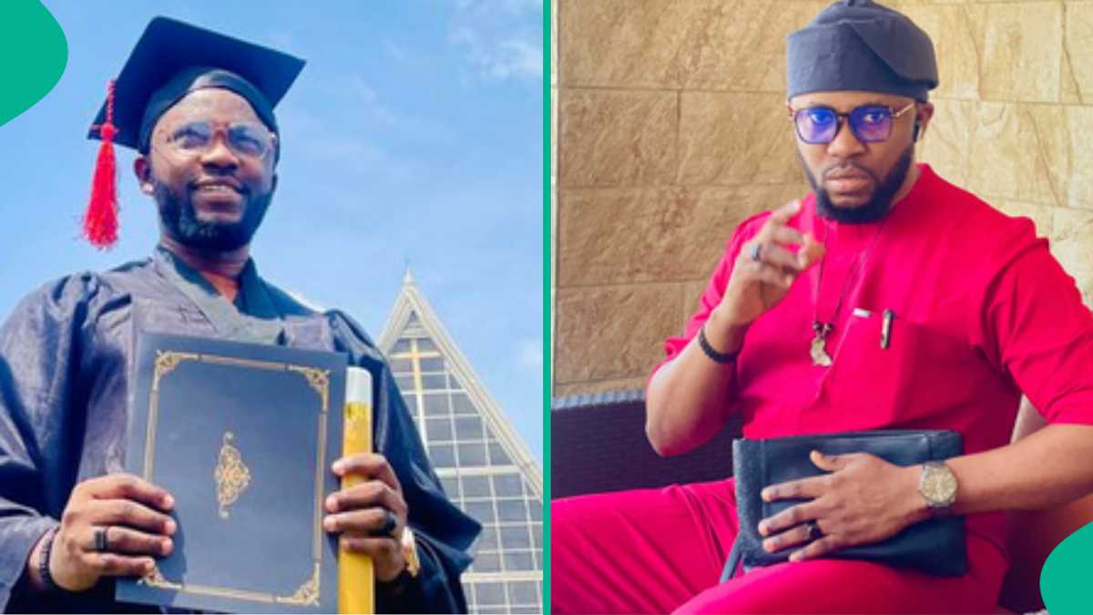 Man with 2 bachelor's degrees, 3 master's and 2 doctorates acquires new degree, celebrates online