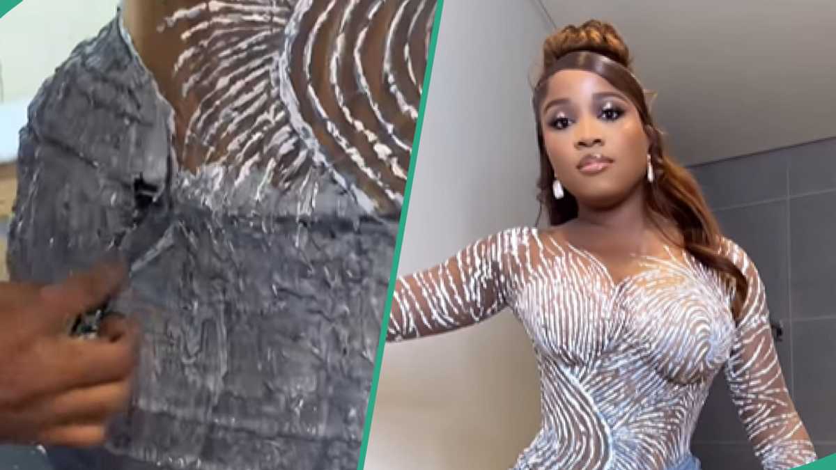 You will be amazed by the creative process Veekee James used to make her artistic dress (video)