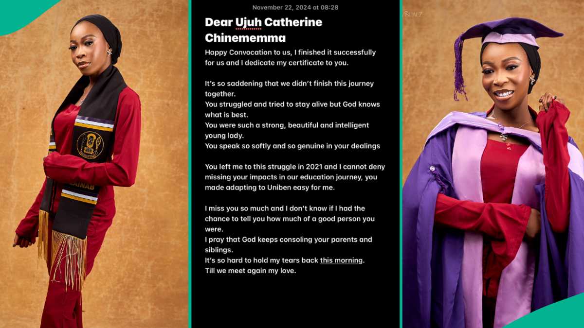 Read emotional letter lady wrote to her late friend on convocation day