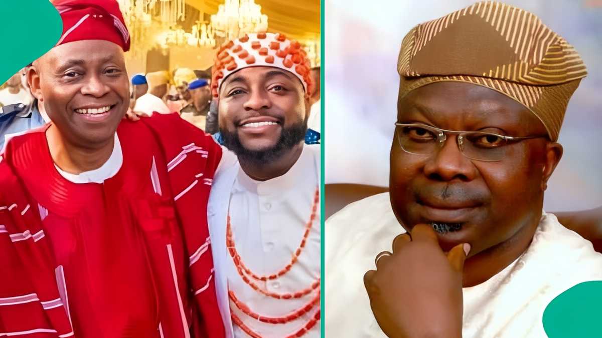 Video: Davido reacts as his billionaire father Deji Adeleke visits Omisore on his 69th birthday