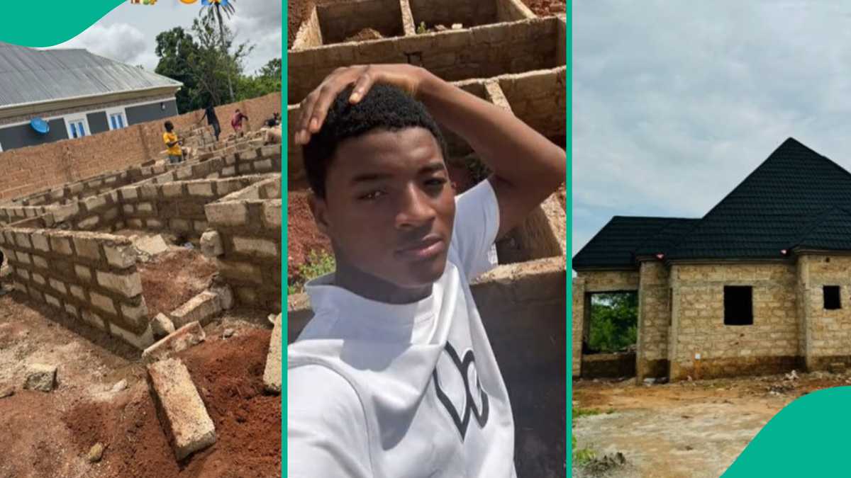 Watch a young Nigerian man's exciting house building journey go viral
