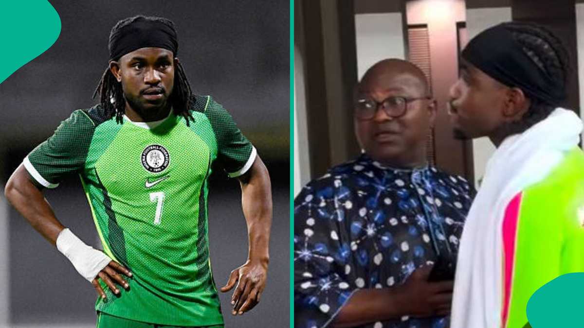 Ademola Lookman shares heartwarming moment with Dad after Super Eagles’ final training, video