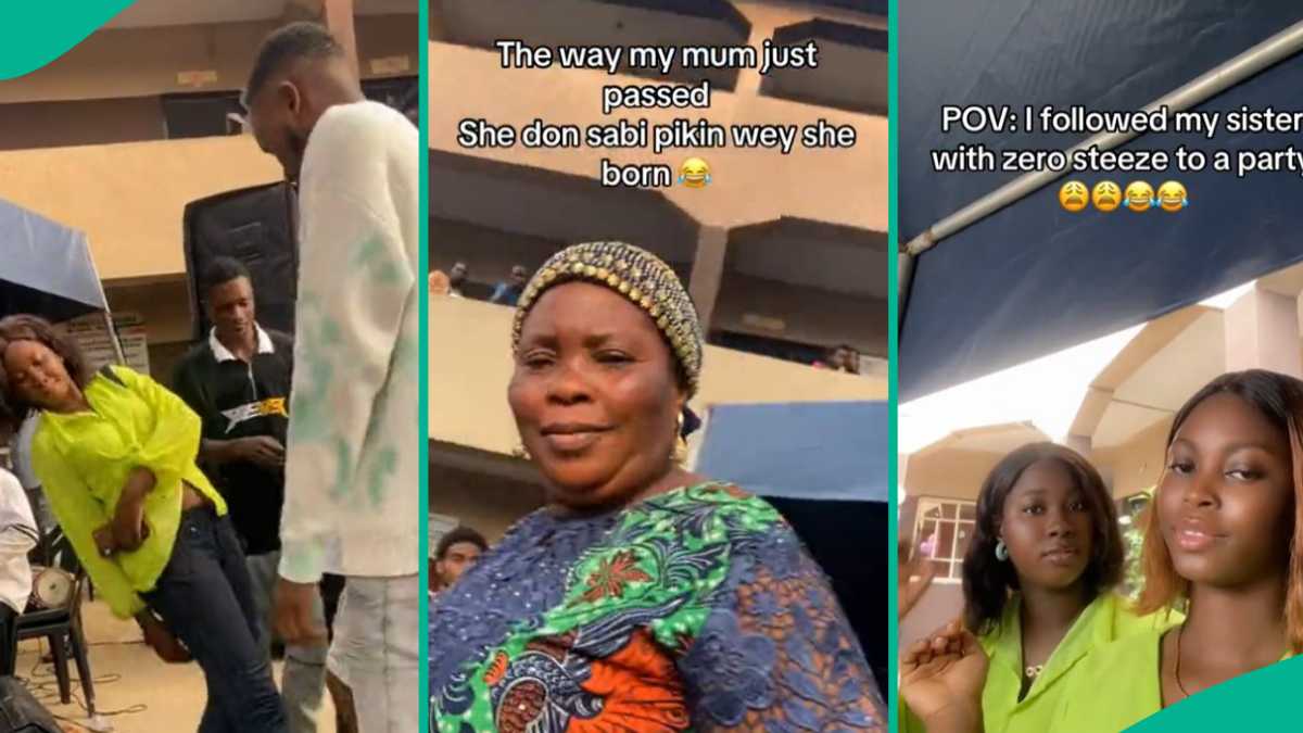 Watch a Nigerian sister steal the spotlight at a party with incredible dance moves and joyful drumming