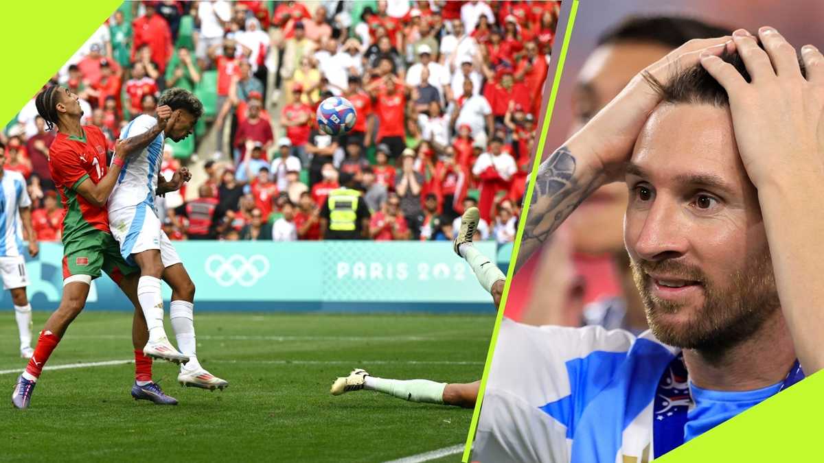 UNBELIEVABLE: Lionel Messi leads Argentina players' reaction to their controversial loss to Morocco at the Paris 2024 Olympic Games