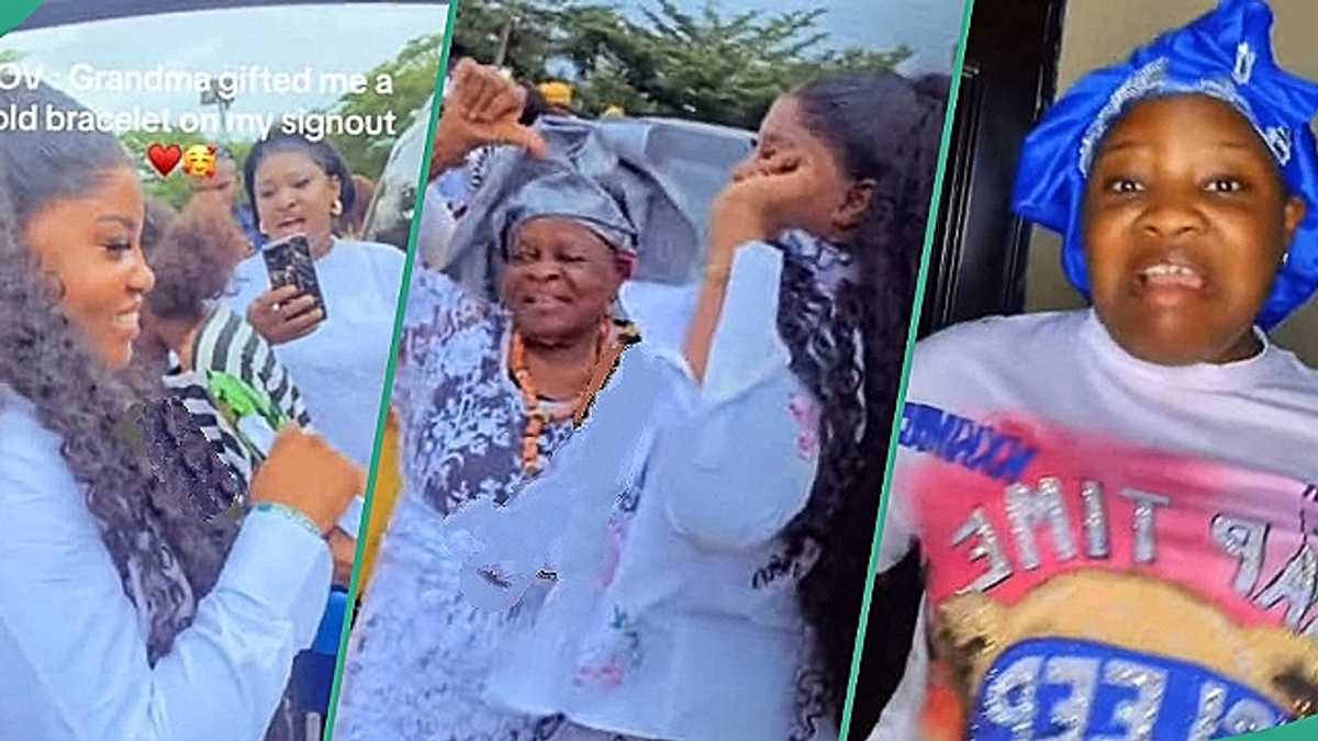 Watch video showing graduate's excitement as grandma surprises her with gold bracelet