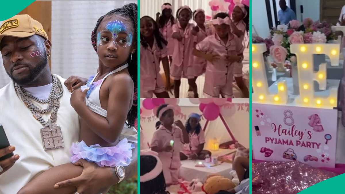 Davido's daughter Hailey throws a pyjama-themed 8th birthday party, shows fun side in sweet videos