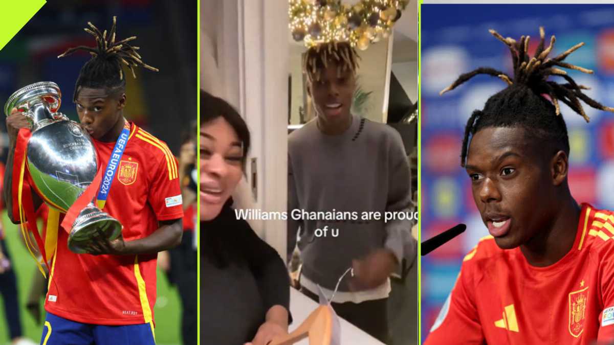 Spain forward Nico Williams shows linguistic skills as he speaks Ghanaian language Twi