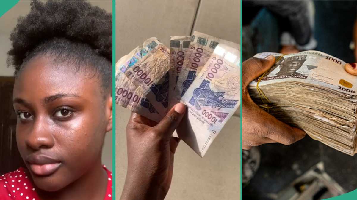 This Nigerian lady is in Benin Republic, she showed the country's currency
