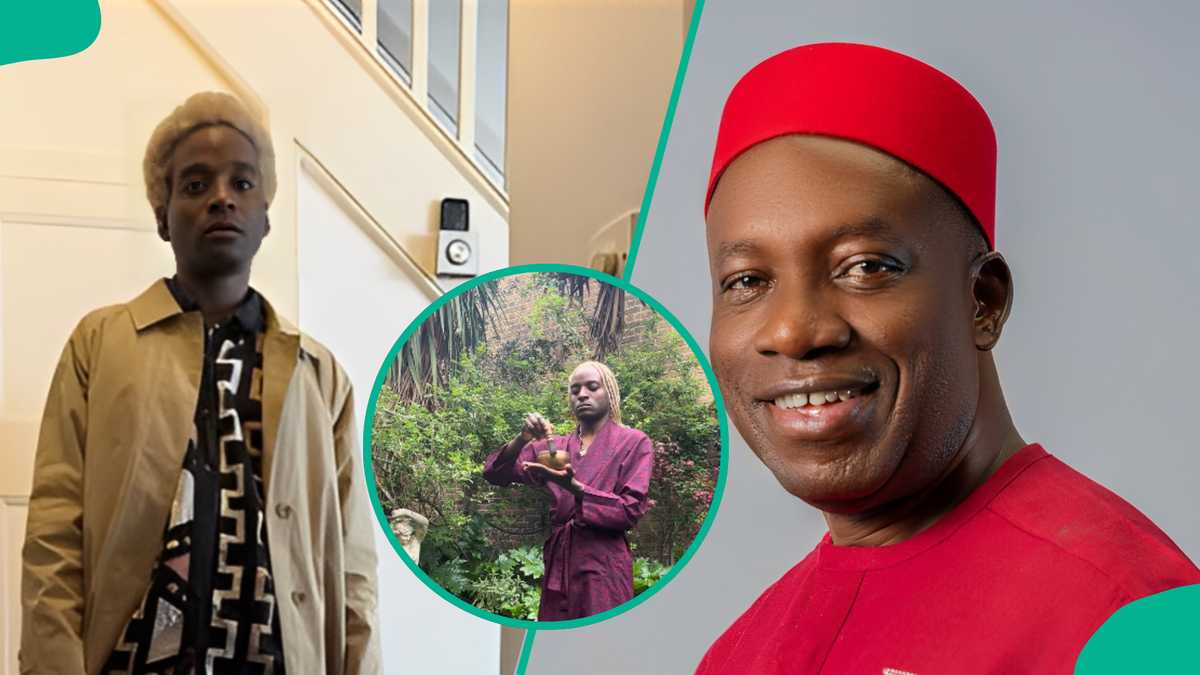 Gov Soludo's son trends as he shows off his "juju pot" amid father's saga with native doctors