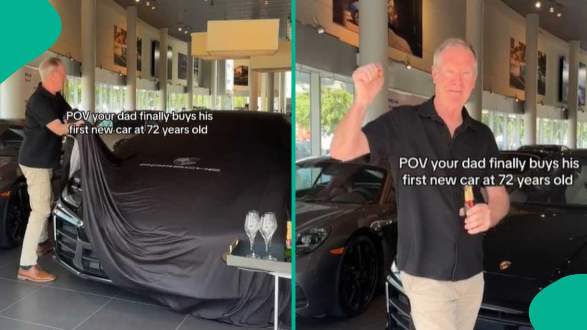 Emotional video of 72-year-old dad purchasing his first new car sparks joy online