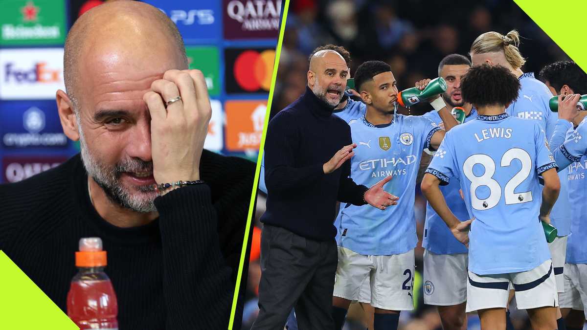 City's Pep Guardiola explains where he get cut on nose and head after feisty Feyenoord match