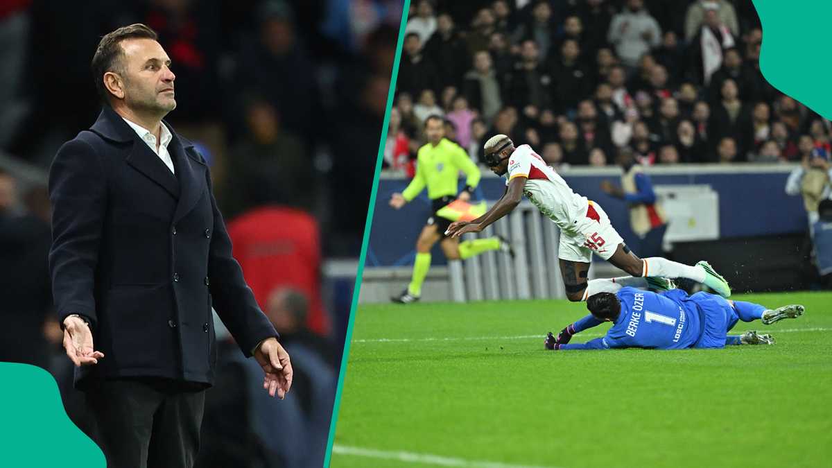 What Galatasaray coach said about Victor Osimhen's disallowed penalty against Lille