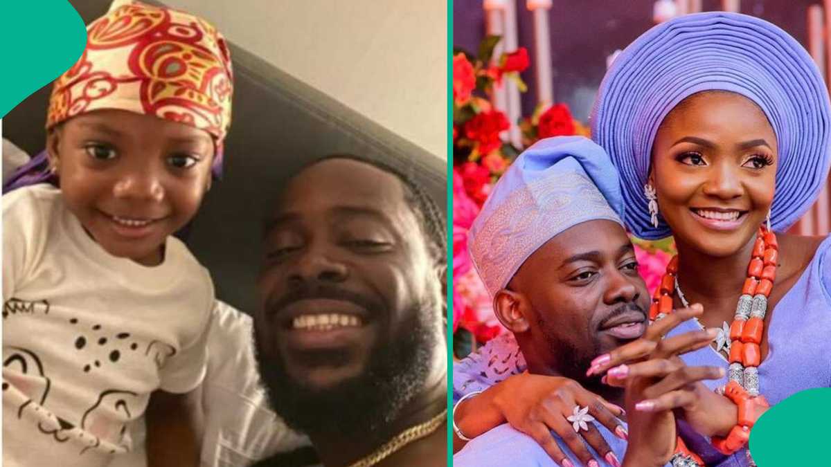 Video: Fans divided over Adekunle Gold's daughter new look