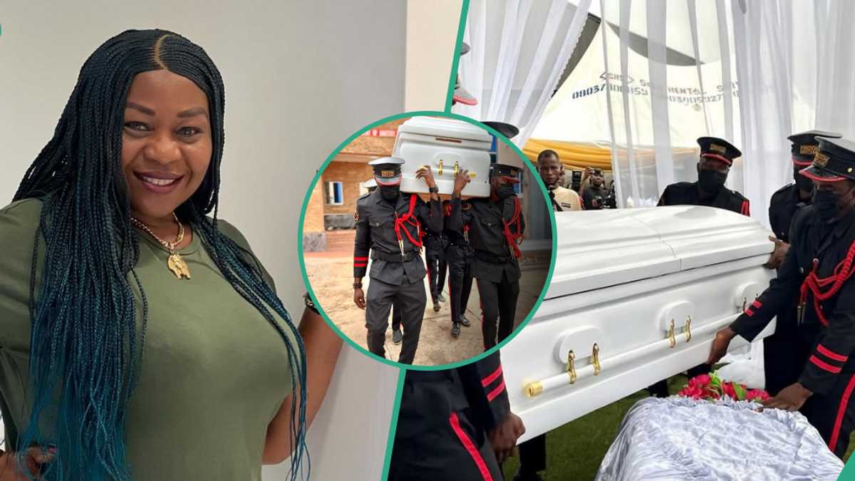 See emotional photos, video as family bury Nkechi Nweje