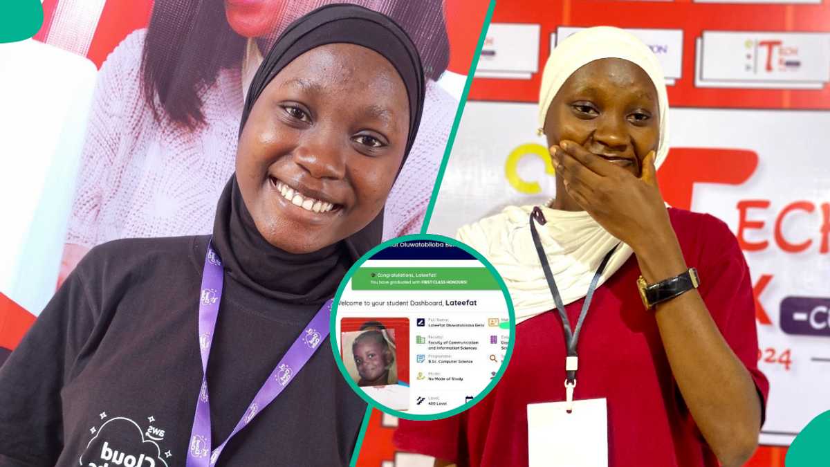Lateefat Bello goes viral after sharing First Class Honours result out of 166 students