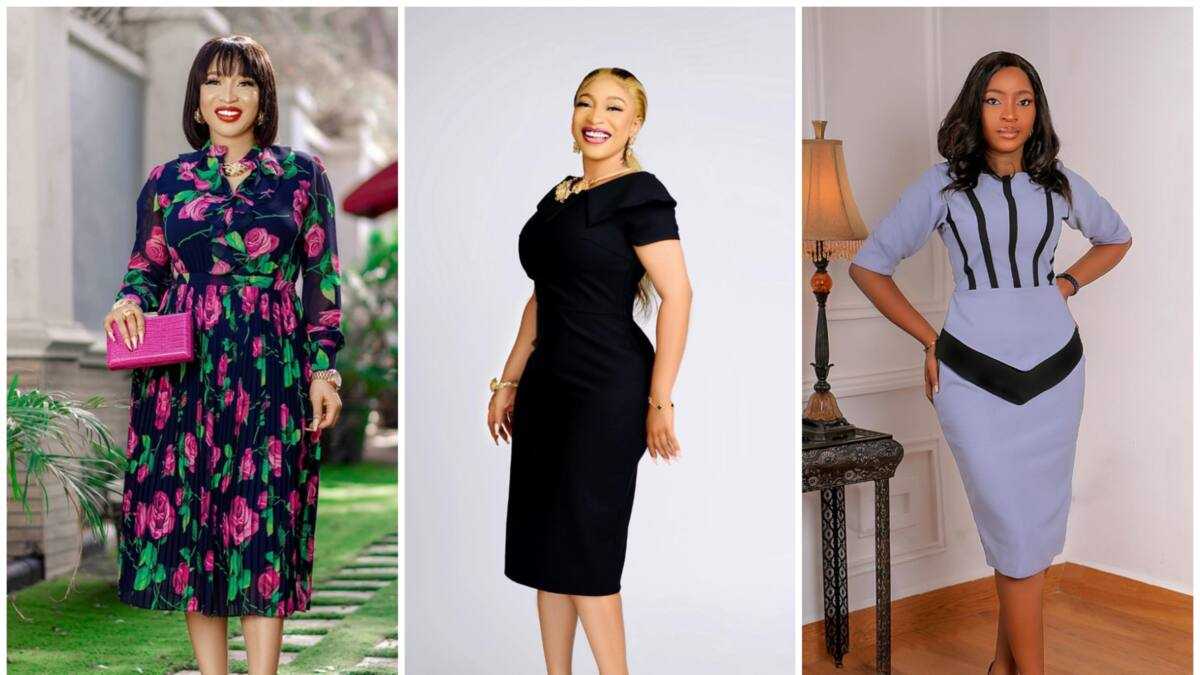 Classy corporate gown styles go to the office with style Legit.ng