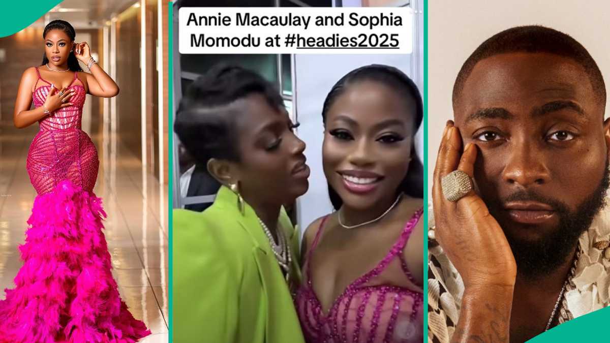 Image for article Headies 2025 Davidos Baby Mama Sophia Momodus Outfit Stirs Reactions As She Links Up With Annie