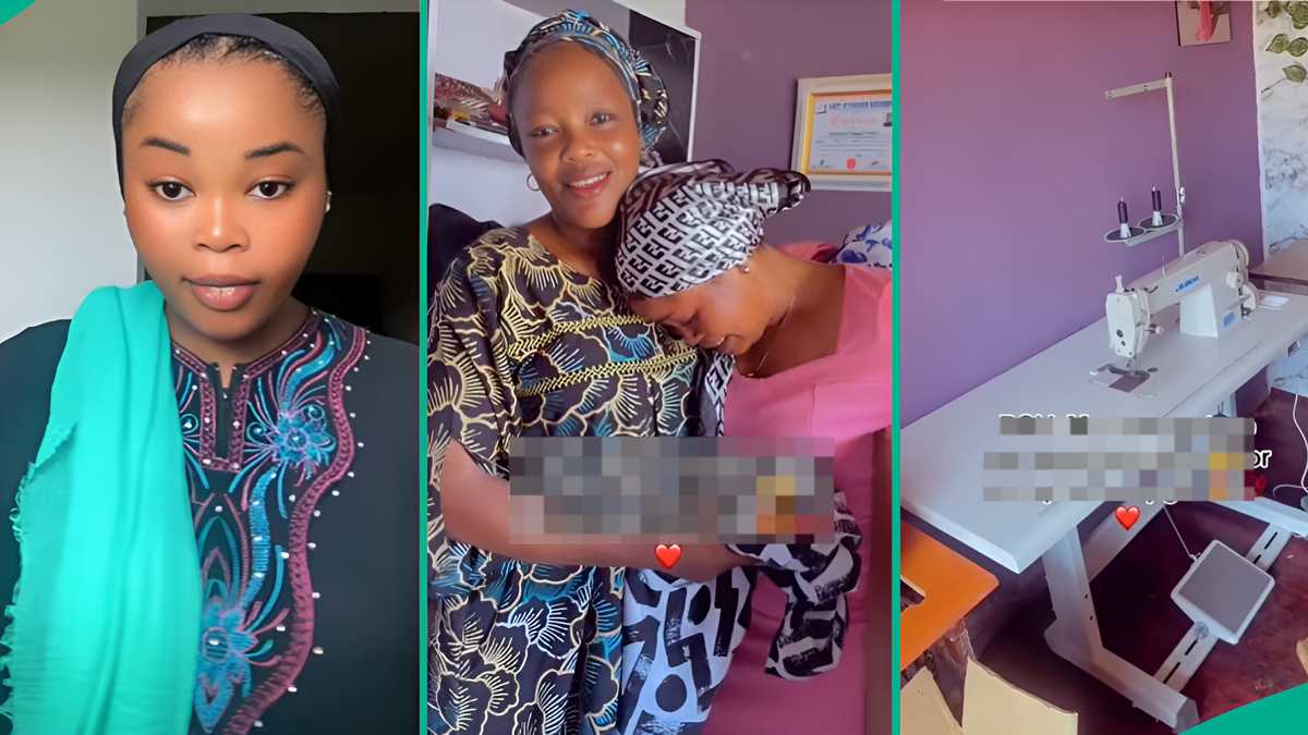 Watch how lady reacted after her mother got her sewing machine