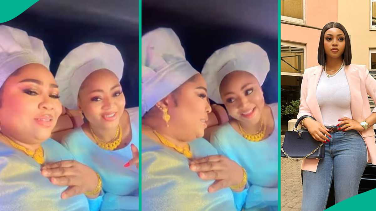 Video of Regina Daniels, her mum Rita in Cele Church garment trends: "Una dey do gold competition?"