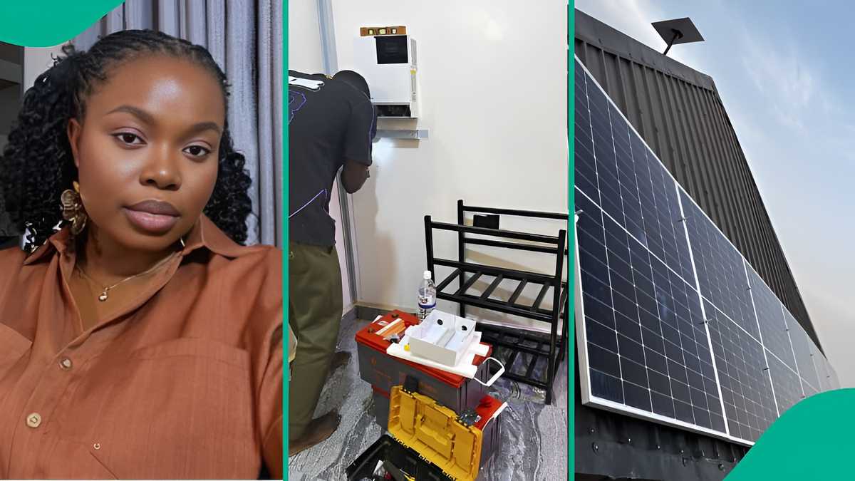 Lady rescues herself from power outages, installs 6 solar panels, reveals total cost