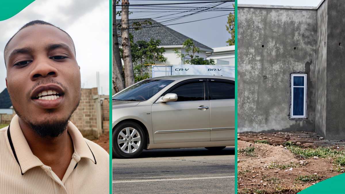 See the beautiful house this man uses his car money to build (video)