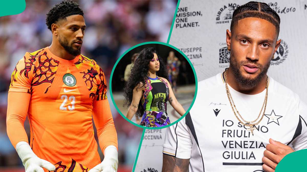 Watch: Maduka Okoye spotted with Cardi B at Milan Fashion Week as he remains absent at Super Eagles camo