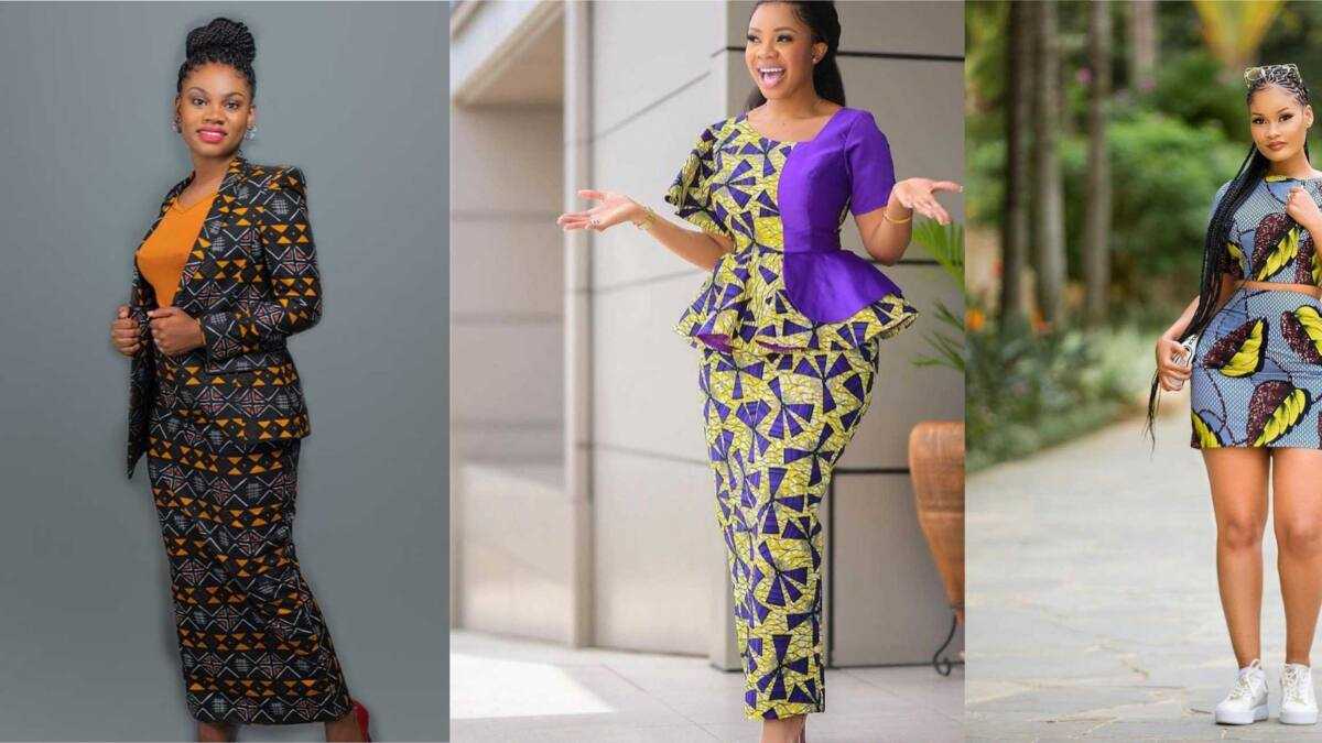 Styles of shops ankara skirt and blouse