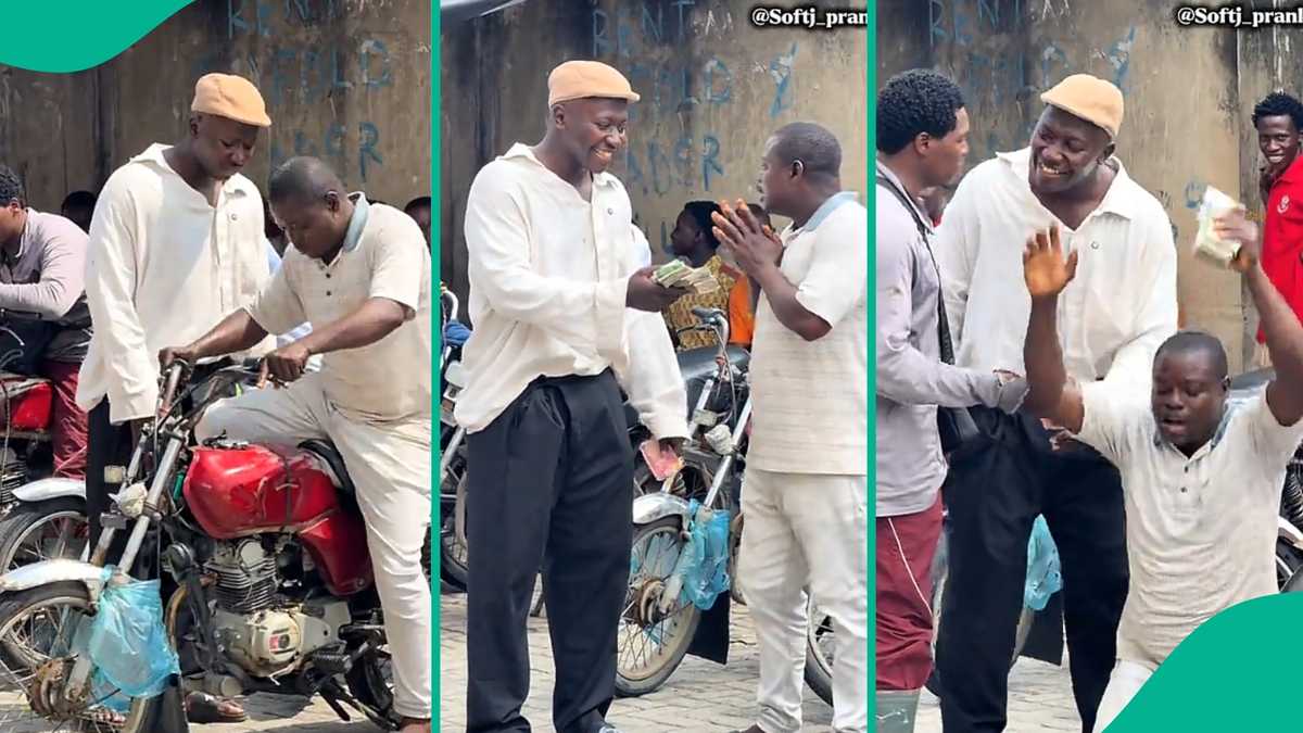 Man pranks okada rider for long-distance trip with N200, video takes unexpected outcome