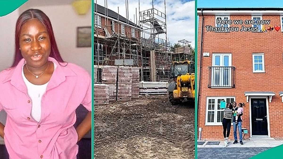 Watch video as Nigerian lady living in UK with family flaunts new house they built