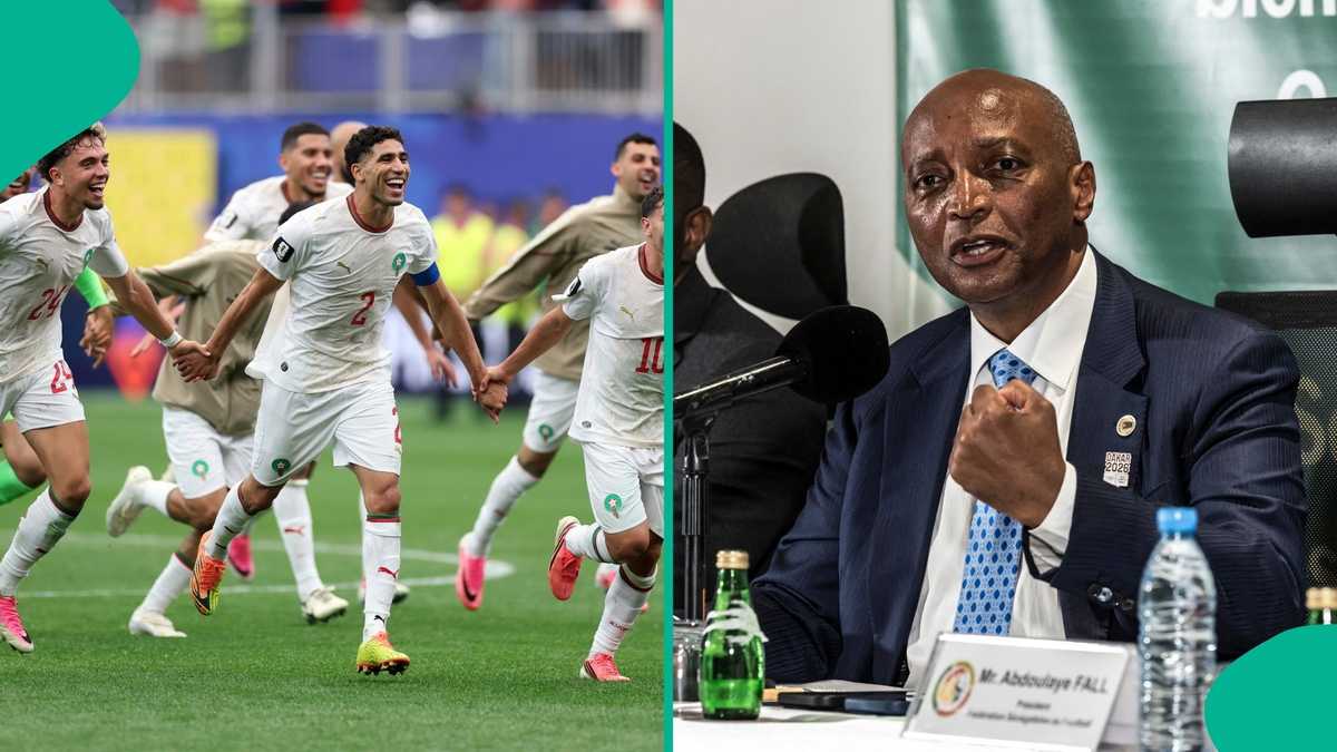 CAF President celebrates as Morocco defeats Canada 3-0, securing quarterfinals spot