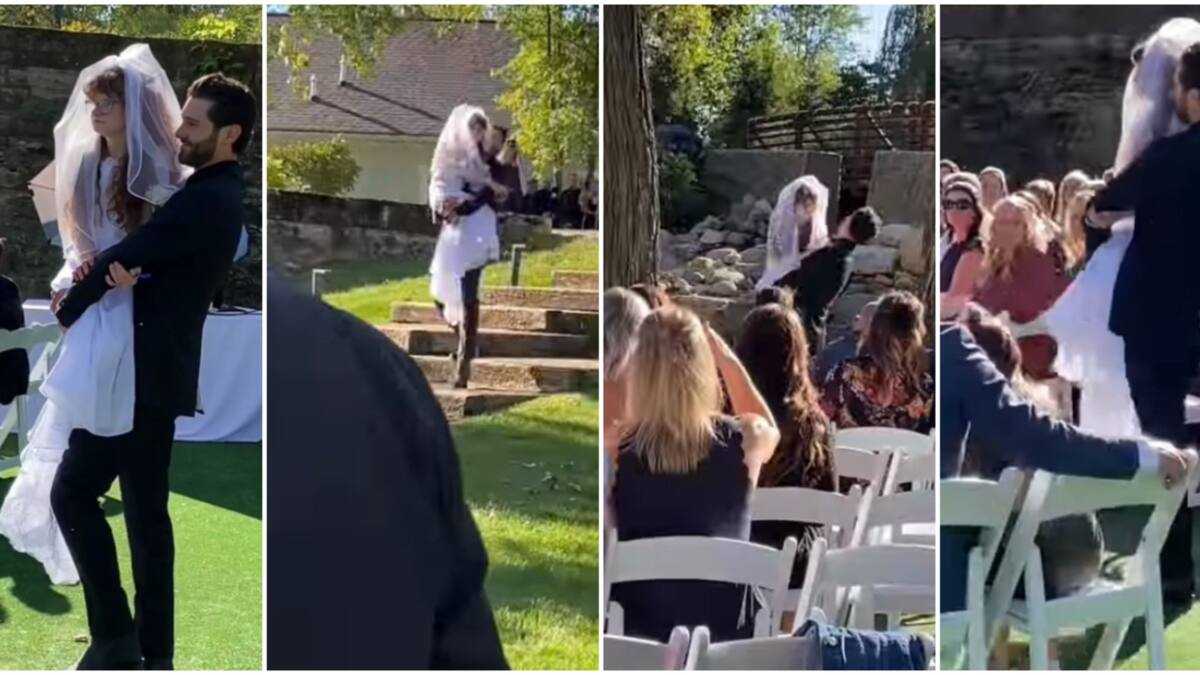 Cute Moment Man Carried Physically Challenged 'Bride' from Entrance to ...