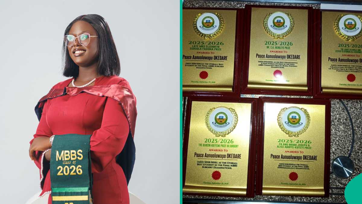 Nigerian doctor OkedarePeace marks graduation milestone as she bags 5 awards