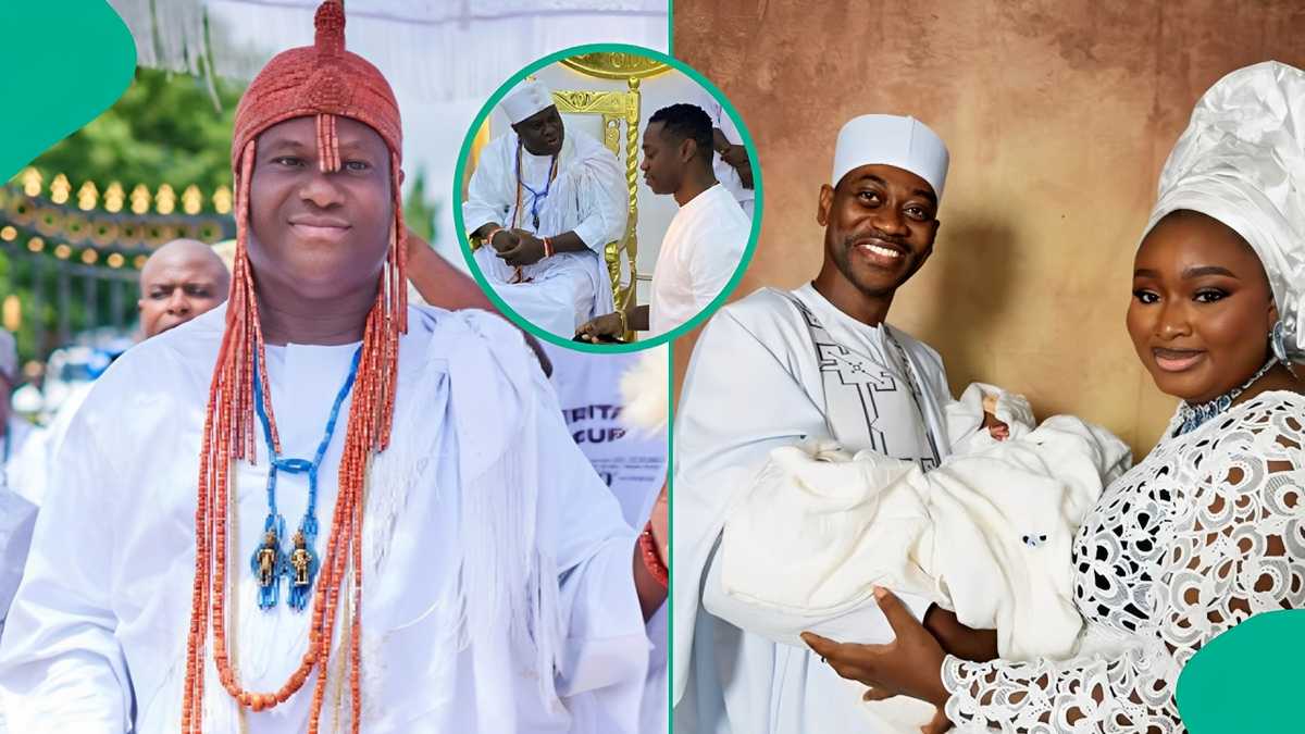 Video: Ooni of Ife teases Lateef Adedimjei as he celebrates 