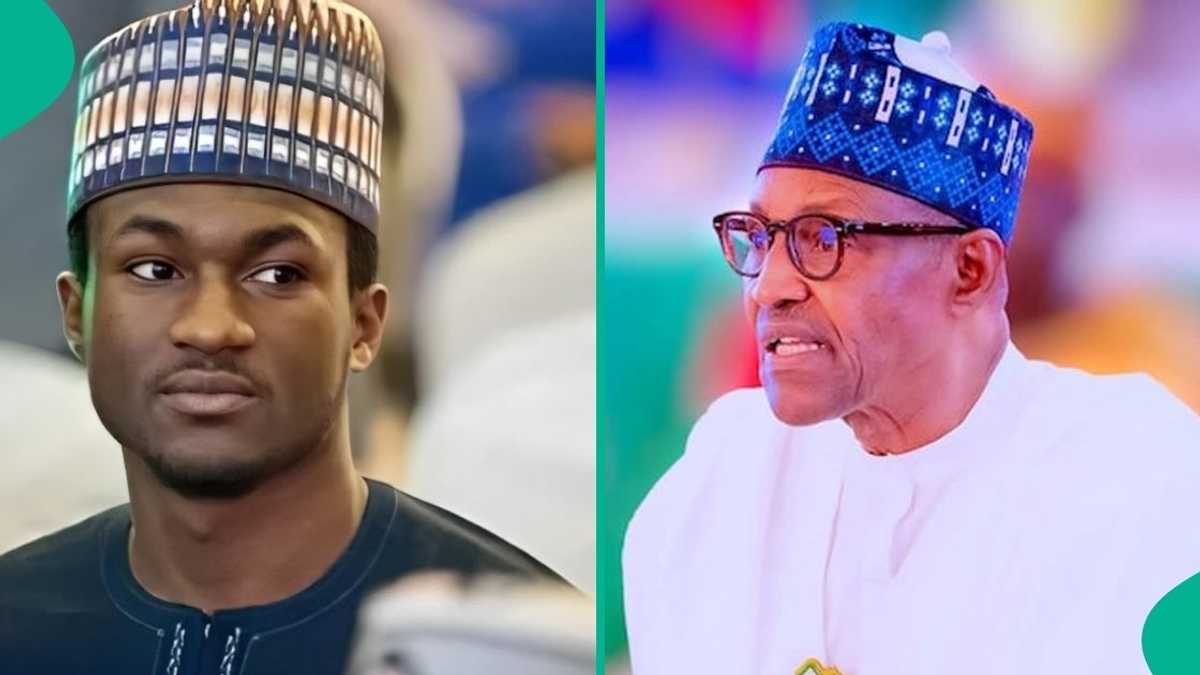 Emotional Video Shows Yusuf Buhari Standing Beside His Father's Remains at Graveside