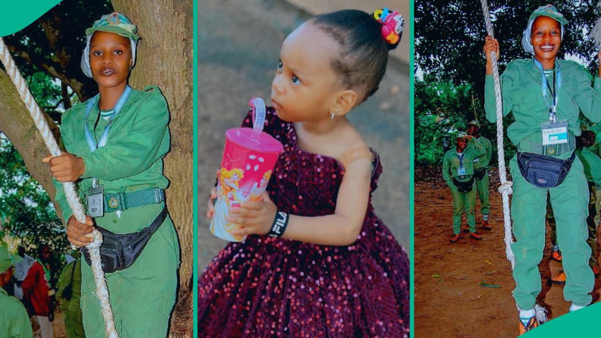 Omg! Little girl forms unbreakable bond with kind lady, refuses to leave NYSC orientation camp