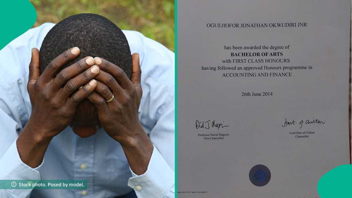 First class holder shares emotional post about being unemployed