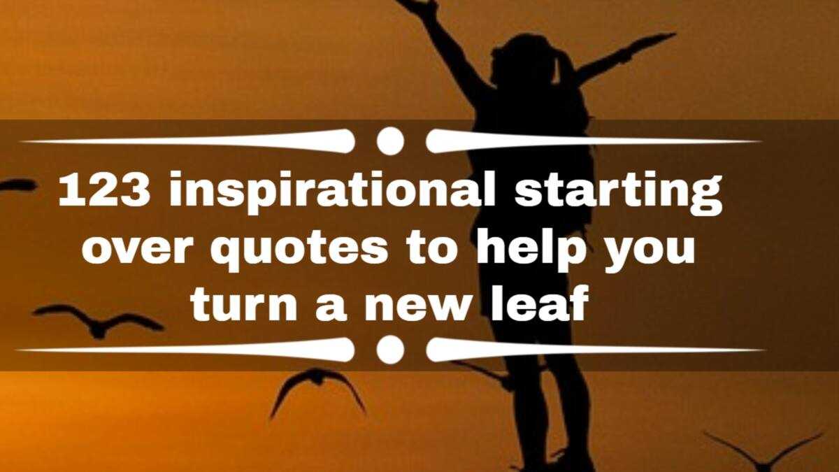 123 inspirational starting over quotes to help you turn a new leaf