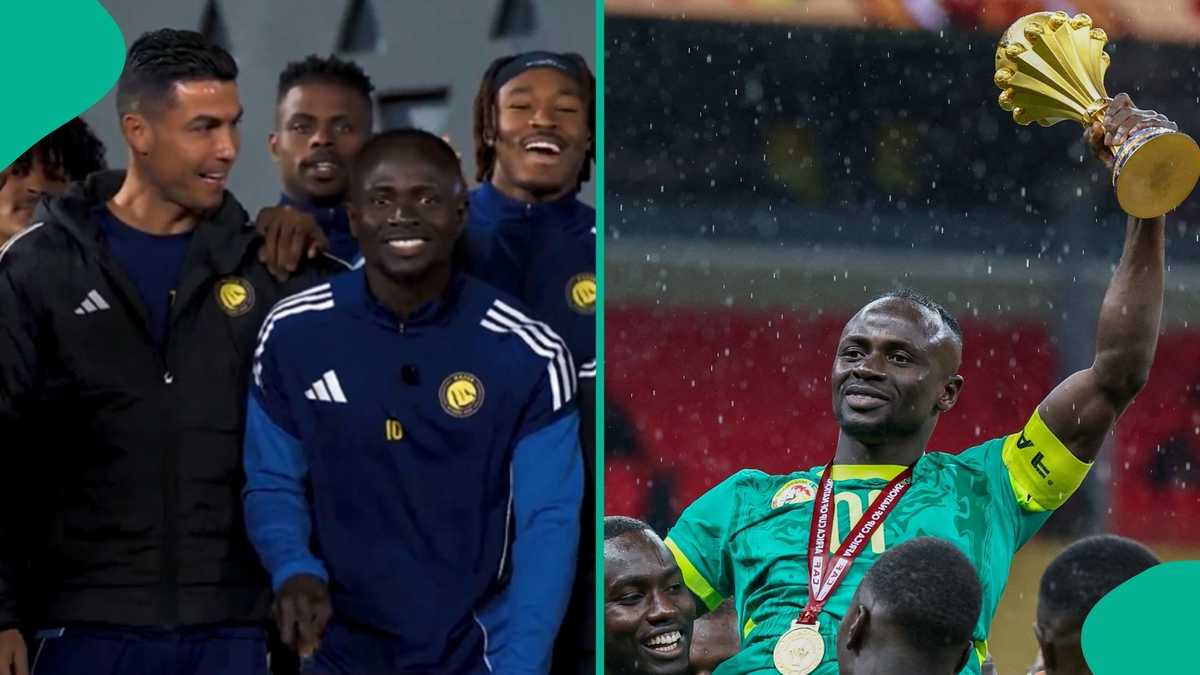 Portugal legend Cristiano Ronaldo leads warm welcome for Sadio Mane after AFCON success, video