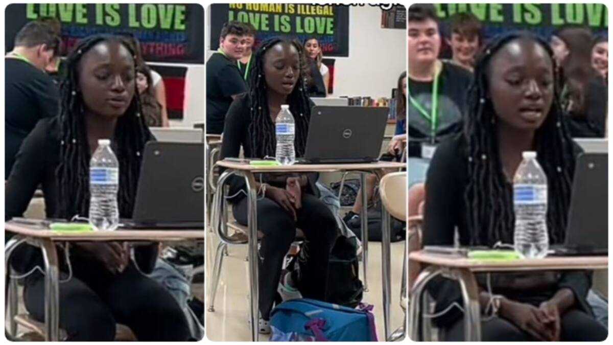 Female Rapper In Classroom Young Girl in Class Sings Adele's Someone Like You, Captures Classmates ...