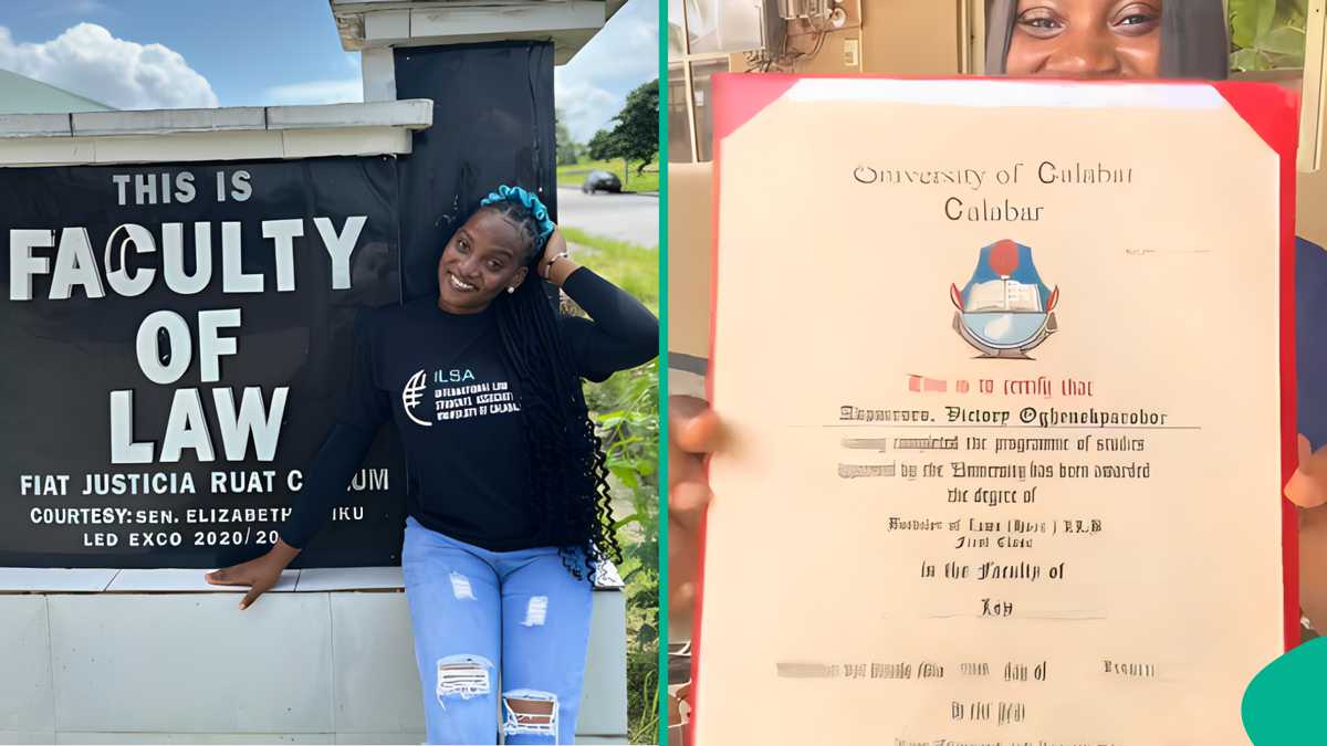University of Calabar law graduate breaks 10-year record, celebrates getting her school certificate